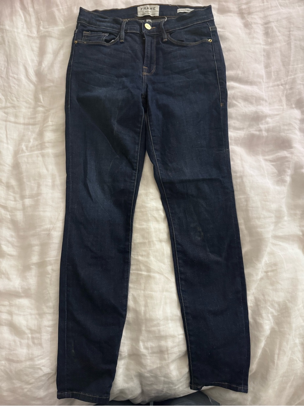 Frame Denim Women's Skinny Jeans in Dark Indigo